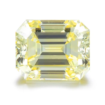1.18 ct Fancy Vivid Yellow HPHT Laboratorijoje Išauginti Deimantai, Smaragdas Iškirpti VVS2 LTC04M001765EU2