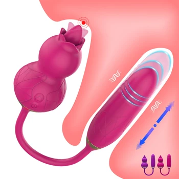 10 Dažnio Kalba Lyžis Stick Vibratorius Klitorio Spenelių Stimuliacija Moterų Masturbaciją, Vibratorius Sekso Žaislų Parduotuvė Suaugusių Moterų