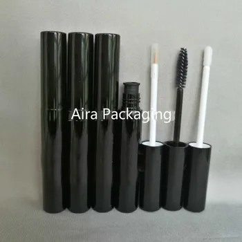 10 ML Plastiko Tuščias Juodas Tušas Vamzdis Kosmetikos Lūpų Blizgesys Konteineriai 