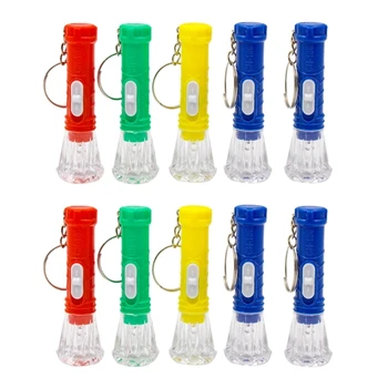 10 Vienetų Mini Led Žibintuvėlis Keychain Portable LED Žibintuvėlis, Kempingas Šalies Naudai, Vaikams, Suaugusiems Kišenėje Šviesos Žaislas