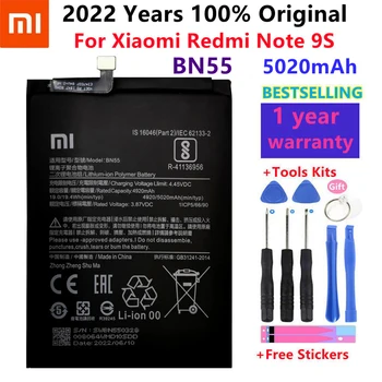 100% Originalus 5020mAh Bateriją Už Xiaomi Redmi Pastaba 9S Note9S BN55 Originali Telefono Baterija Baterijos Nemokamus Įrankius