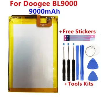 100% originalus 9000mAh Už Doogee BL9000 Baterijos Pakeitimo Doogee BL9000 Baterijų Bateria Išmaniųjų Telefonų su Įrankiais