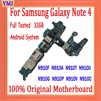 100% Patikrintas 32GB Samsung Galaxy Note4 N910F N910A N910U N910G Plokštė Originalus atrakinti 