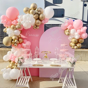 150pcs Pink Macaron Atminimo Diena Šalių Fone Baby Shower Prekių Balta Švenčių dienomis, Renginys, Šventė, Gimtadienis Balionu Girlianda