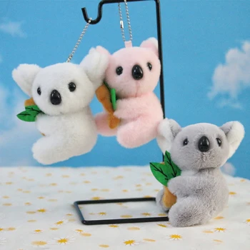 1Pc Mielas Koala Lėlės, Pliušiniai Pakabukas Kuprinės Pakabuką Key Chain Lėlės Pliušinis Žaislas Mažiems Dovana Kawaii 