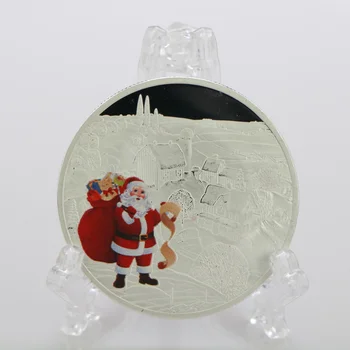 2021 Linksmų Kalėdų Progines monetas, Santa Claus Briedžių Ženklelis Aukso ir Sidabro Medalis Dovanos Amatų Kolekcija Namų Puošybai