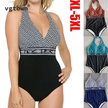 2022 Naujas vientisas Negabaritinių Paplūdimio Moterų XL-5XL Spausdinti Bikini Mujer Nustatyti Push Up maudymosi kostiumėlį Paplūdimio Kamšalu maudymosi Kostiumėliai