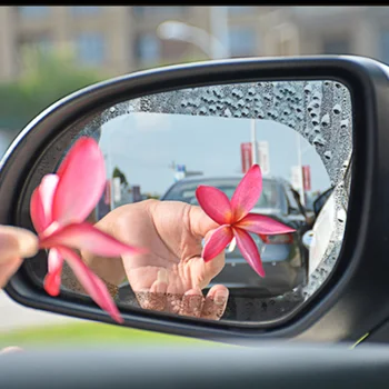 2vnt Automobilio galinio vaizdo veidrodis atsparus vandeniui ir anti-rūko filmas 