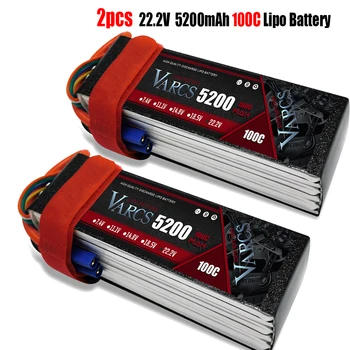 2VNT Lipo Baterijas VARCS 7.4 V 7.6 V, 11.1 V 15.2 V, 14.8 V 22.2 V 2S 3S 4S, 6S 5200Mah 6300Mah 6500mAh 6200mAh 6750mAh 8000mAh 7000mAh