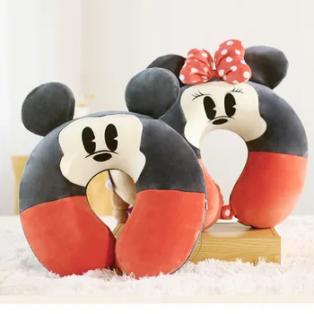 32cm Disney Anime winnie the pooh bear Minnie Mouse Mickey Mouse ančiukas Donaldas U-formos pagalvė plauko Pliušinis Žaislas Sofa turėti pagalvę Dovanų