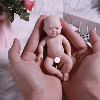 4.33 colių Mini Silikono Reborn Baby Lėlės Realus Naujagimiui Lėlės Baby Doll Kilnojamojo Visą Galūnių Kūdikis Miega Lėlės