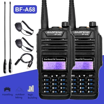 42PCS BF-A58 Baofeng Vandeniui Walkie Talkie Radijas Skaitytuvo VHF UHF Dual Band CB Radijo Stotis bf a58 radijo stotele A-58 dėl Medžioklė