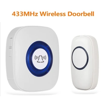 433MHz Belaidžio Durų Bell/Patalpos Varpelių Paramos Dirbti Su WIFI Doorbell