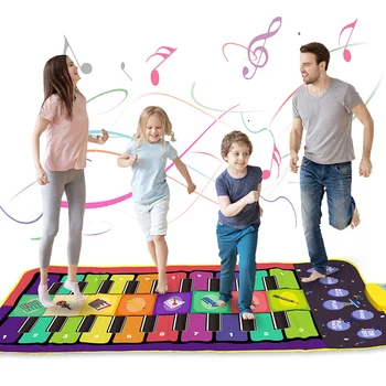 4Styles dviejų eilių Daugiafunkcį Muzikos Instrumentas Fortepijonas Kilimėlis Baby Fitneso Klaviatūra Žaisti Kilimų Švietimo Žaislas Vaikams