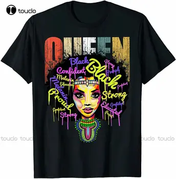 Afrikos Karalienė Marškinėliai Moterims - Išsilavinę Black Girl Magic T-Marškinėliai, Gimtadienio Dovana Marškinėlius Valdovas Mados Marškinėlius Vasarą Naujas Populiarus
