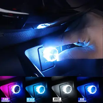 Automobilių Mini LED USB Šviesos Aplinkos Šviesos Atmosferą, Papuošti Lempos Galia Banko LED Šviesos Interjero Aplinka Atuo Nešiojami Žibintai