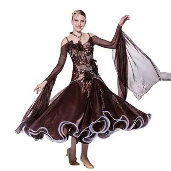 B-14123 Nacionalinis standartas šiuolaikinės konkurencijos suknelė nauja suaugusiųjų ilgai, plius dydis šokių valsas šokių suknelė parduodama
