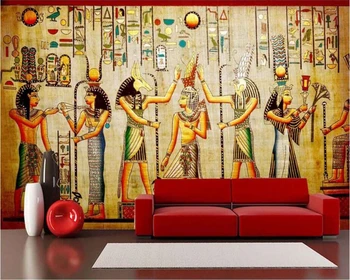 beibehang Namų puošybai didelė svetainė, miegamajame tapetai senovės Egipto šventė freskos TV, sofa fone 3d tapetai