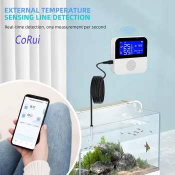 CoRui Tuya Smart Gyvenimo Smart Home Wifi Temperatūros Jutiklis Namų Asistentas Drėgmės Jutiklis Dirbti Su 