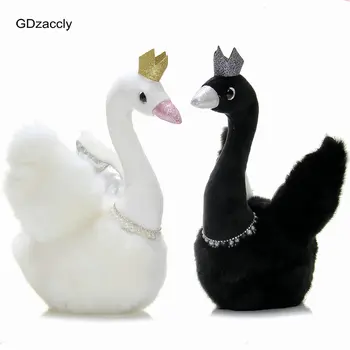 Crown Black Swan lėlės Žaislas snieguolė rincess swan pliušinis žaislas Įdaryti Pasakų black swan Mergina lėlės ir vaiko Gimtadienio dovana vestuvių
