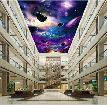 Custom foto tapetai, pakabinamos meteoritas, visatos už kambarį viešbutyje KTV lubos, sienos vandeniui papel de parede