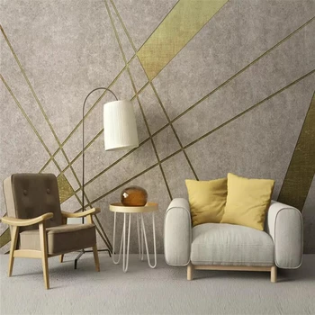 Dekoratyvinės tapetų serija Šiaurės paprasta asmenybės šviesą geometrijos aukso TV fono sienos