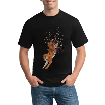 Dingo Su Vėjo Tigras T-Shirts Tigras Retro Įgulos Kaklo T Shirts Mielas už Mens Originalius Marškinėlius