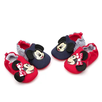 Disney minkšto dugno kūdikių bateliai ikimokyklinio vaikiška avalynė berniukams ir mergaitėms animacinių filmų Mickey kūdikiams animacinių filmų grindų namų batai
