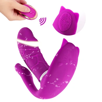 Drugelis Nešiojami Dildo Vibratorius Moterims Belaidžio Nuotolinio Valdymo Nematomas Vibruojantys Kiaušiniai G Spot Vagin Clit Stimuliatorius Orgazmas