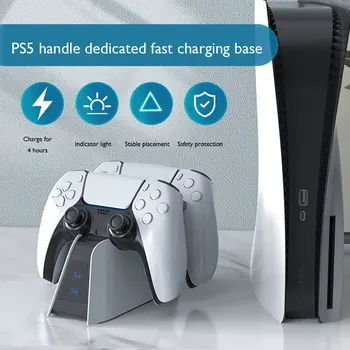 Dual Greitas Įkroviklis DualSense Belaidis Valdiklis USB Tipo C Įkrovimo lizdą Doko Stotis Sony PlayStation5 Gamepad
