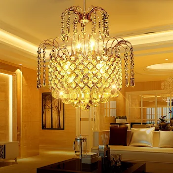 Europos mados turas gold crystal Sieniniai šviestuvai restoranas šviesos paprastų nedidelių valgomojo lempa, praėjimo, įėjimo apšvietimo zpp