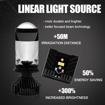 G26-T9 automobilių žibintų lemputė H4 yra universalus led šviesos gavimas, pagaminti iš spt chip ir Kondensatorius Objektyvą,gali išėjimas 12v 6000K vietoje šviesos