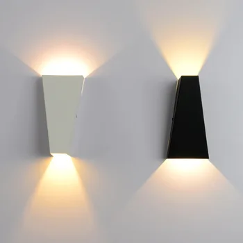 Geometrijos Dizaino vidaus LED Sienos Lempa 10W Naktiniai staleliai, Lempa Miegamojo Sienos Šviesos Aukštyn Žemyn AC85-265V