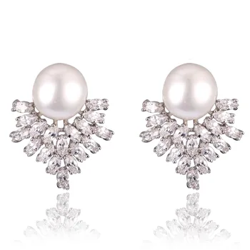 GrayBirds Elegantiškas shell perlų auskarai, Prabangūs Papuošalai, Vestuvių Mergina XYE037P