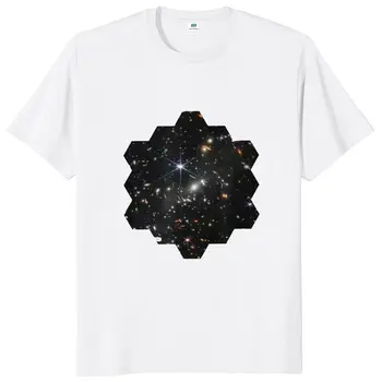 James Webb Space Teleskopas Pirmą Kosmoso Vaizdą T-shirt JWST Astronomijos Mėgėjams Tee Viršūnės Vasarą Medvilnės Unisex Marškinėliai EU Dydis