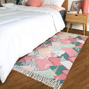 Japonija stiliaus romantiška rožinė kalnai medvilnės naktiniai kilimas 70*160cm , ilgai dydžio kilimas virtuvės,vonios kilimėlis drabužinė grindų kilimėlis