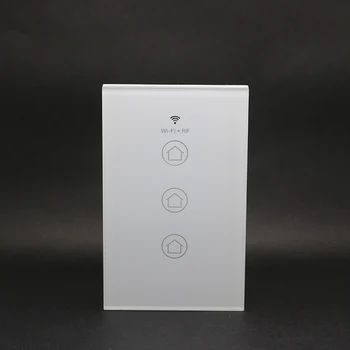 JAV Standarto Ewelink Wifi smart jungiklis, 16A/250V/gauja su Paliesti ir RF 3 būdas pereiti smart switch jutiklinio jungiklio, smart home