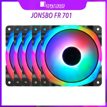 JONSBO FR-701 Kompiuteris PC Atveju ARGB Ventiliatorius 120mm 9 Geležtės Naudojamos RGB LED 5V 3Pin PWM Važiuoklės Kompiuterio Aušintuvas CPU Aušinimo Ventiliatoriai