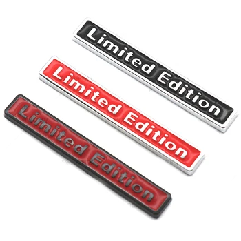 Juoda / Raudona 3D Metalo Limited Edition Ženklelis Universalus Automobilinis Lipdukas Lipdukas Automobilio Stiliaus