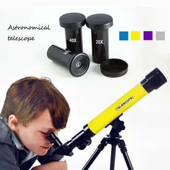[Juokingi] Lauko spalvinga ištirti Monokuliariniai Vietos trys eyelens Astronominis Teleskopas Su Nešiojamų Trikojo Spotting scope žaislas