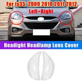 Kairė+tinka Hyundai IX35 2009 m. 2010 m. 2011 m. 2012 Automobilio Žibintų Objektyvo Dangtelis Galvos Šviesos lempų gaubtų Priekinių žibintų Korpuso Dangtelio