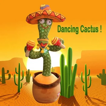 Kaktusas Formos Pliušinis Žaislas Su 120 Dainų, Kurios, Elektroninių Purtyti Šokių Kaktusas Vaikai, Šeima, Draugai Kūrybinis Žaislas