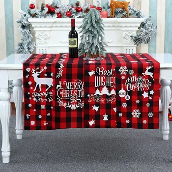 Kalėdų dekoracijas poliesterio-medvilnės pledas audinio, lentelės vėliavos raudona hager sūnus valgyti kilimėlis staltiesė restoranas dekoravimo reikmenys