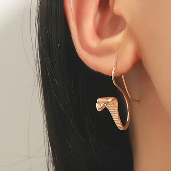 Klasikinių Senovinių Gyvatė vienu auskaru Perdėti Gyvūnų tabaluoti geometrinis moterų auskarai mados accesories Papuošalai moterims