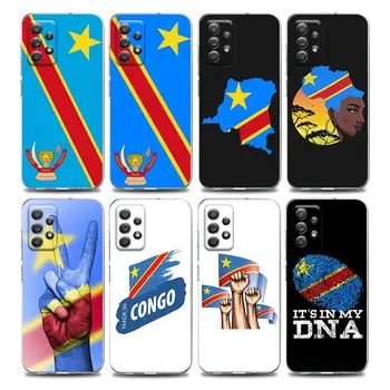 Kongo Demokratinės Respublikos Vėliava, Aišku, Telefono dėklas, skirtas Samsung A01 A02 A02s A11 A12 A21 A31 A41 A32 A51 A71 A42 A52 A72 Silikono