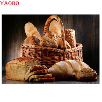 kvadratiniu/apvalus deimantas tapybos duoną maisto 5D 