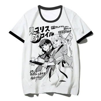 lycoris atatranka marškinėlius viršuje tees vyrų grafinis japonijos juokinga spausdinti vintage marškinėliai balti marškinėliai