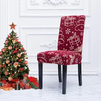 Mecerock Kalėdinė Dekoracija Kėdė Padengti Anti-purvinas Skalbti Valgomojo Kėdės Sėdynė Atveju Namų Pokylių Viešbutis Kalėdų Dovana