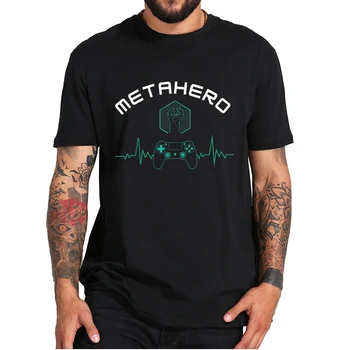 Metahero Skaitytuvas T-shirt Kriptografijos Žaidimas Metavisatą Revoliucijos Blockchain Žaidimas vyriški Marškinėliai Minkštos Medvilnės Vasaros Tee Viršūnės