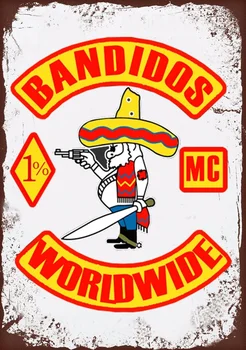 Metalo Skardos Pasirašyti Bandidos Mc Dekoro Juosta Pub Namų Vintage Retro Plakato, (Aplankykite Mūsų Parduotuvėje, Daugiau Produktų!!!)
